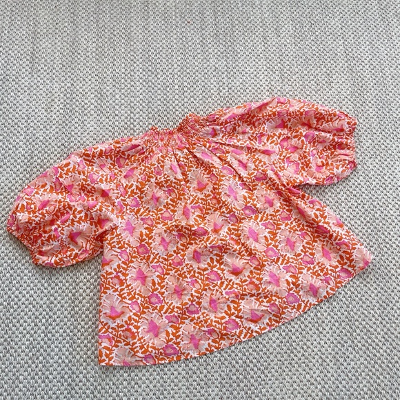 Free People Willow Printed Floral Smocked Blouse – Women’s Size Small - Picture 7 of 8